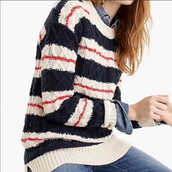 New! J. Crew Cable Knit Sweater - Picture 1 of 3